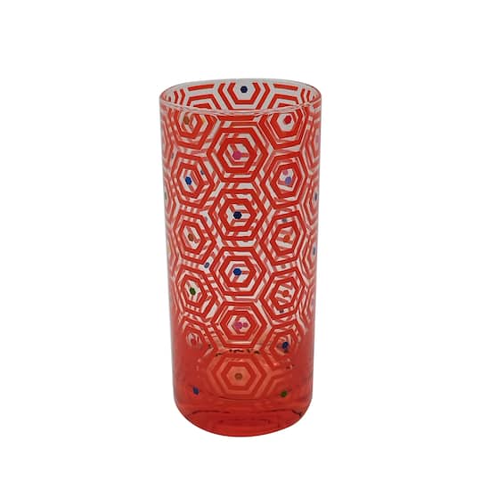 Jonathan Adler x Michaels 15.2oz. Red Honeycomb Highball Glass